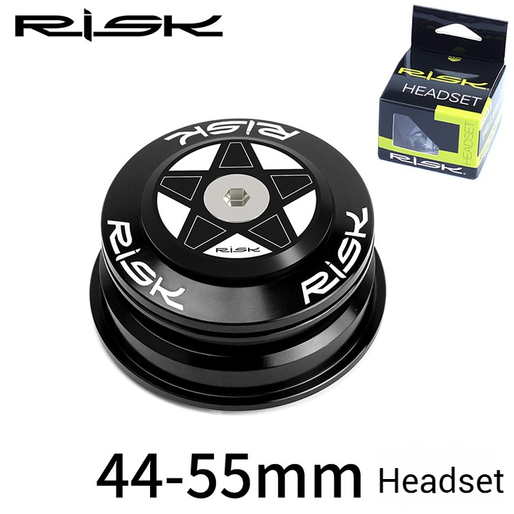 RISK Parts Mountain Bike 44-55/56mm Tapered Headset Straight Tube Conversion 28.6 Straight Tube Fork Bearing Sleeve Kit DH-562 DH-552