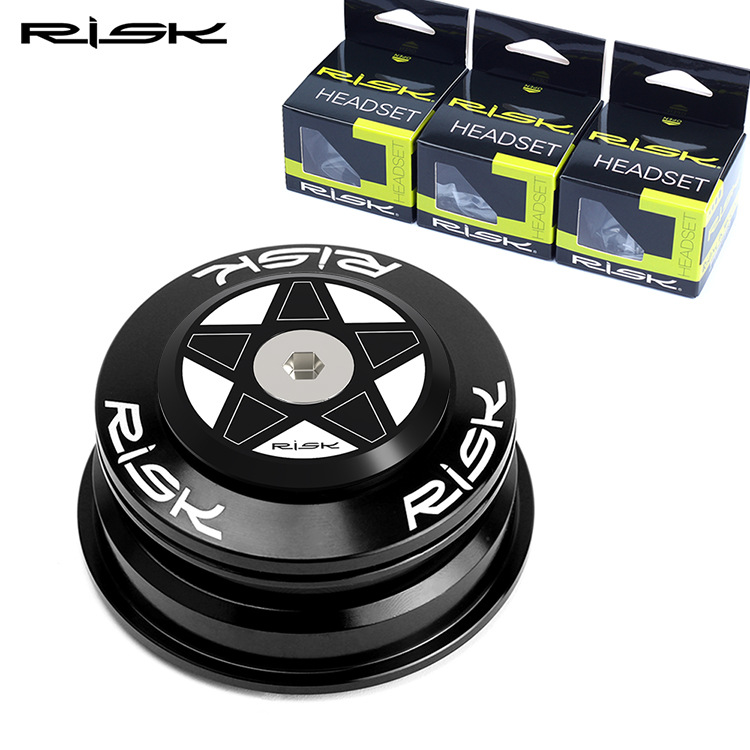 RISK Parts Mountain Bike 44-55/56mm Tapered Headset Straight Tube Conversion 28.6 Straight Tube Fork Bearing Sleeve Kit DH-562 DH-552