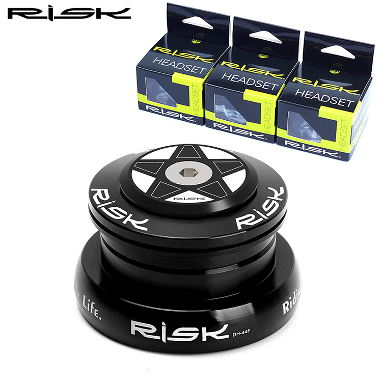 RISK Parts 44 Straight Tube Steerer Tube Headset Bearing 1.5 Steerer Tube Fork Base Conversion Adapter Press-Fit Headset DH-44F