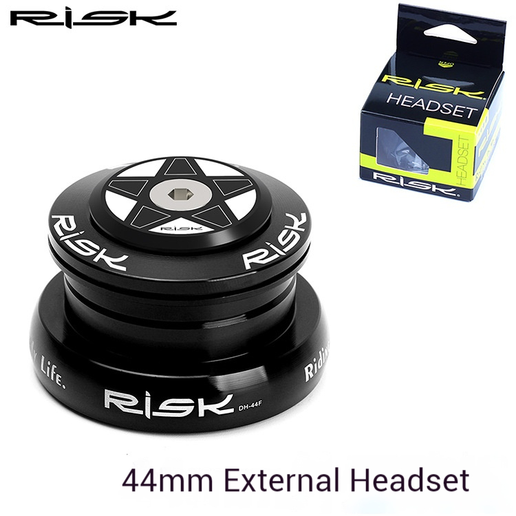 RISK Parts 44 Straight Tube Steerer Tube Headset Bearing 1.5 Steerer Tube Fork Base Conversion Adapter Press-Fit Headset DH-44F