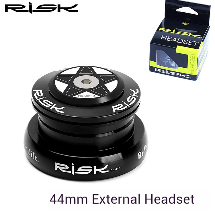 RISK Parts 44 Straight Tube Steerer Tube Headset Bearing 1.5 Steerer Tube Fork Base Conversion Adapter Press-Fit Headset DH-44F