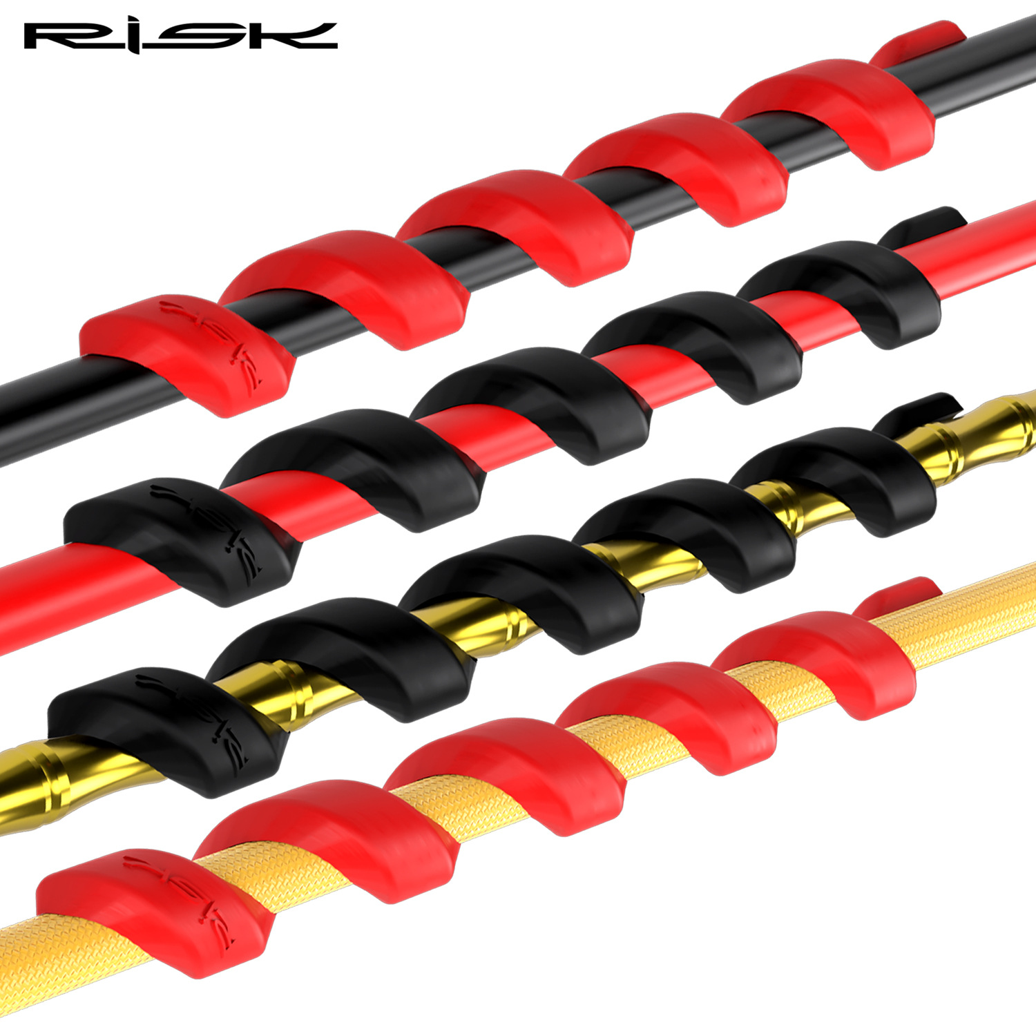 RISK Parts Mountain/Road Bike Frame Protection Sleeve Open Spiral Cable Sleeve Anti-scratch Accessories RC129 BRK-BC SFT-BC