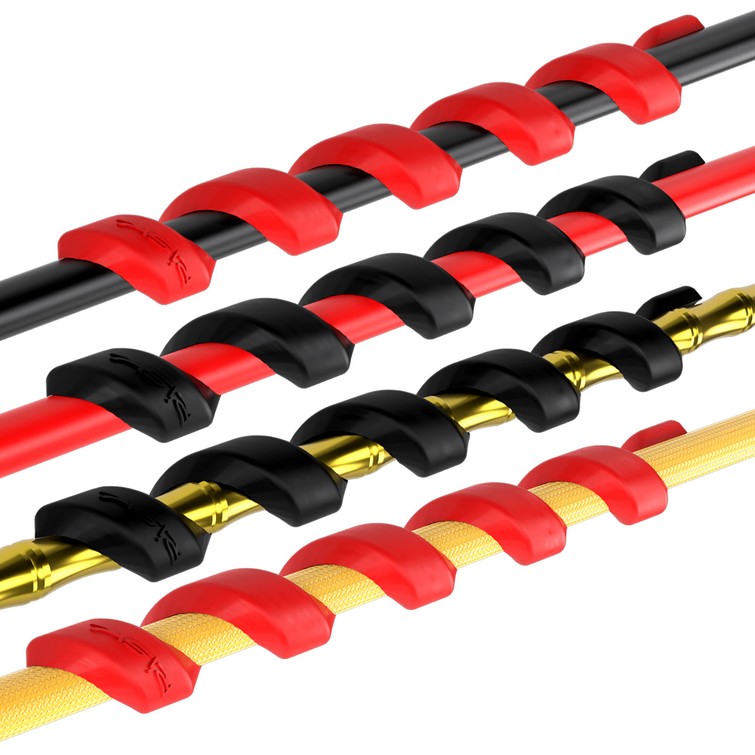 RISK RC129 Bicycle Spiral Cable Protector Wrap for Brake Shift Hydraulic Line & Frame Protection, 5pcs