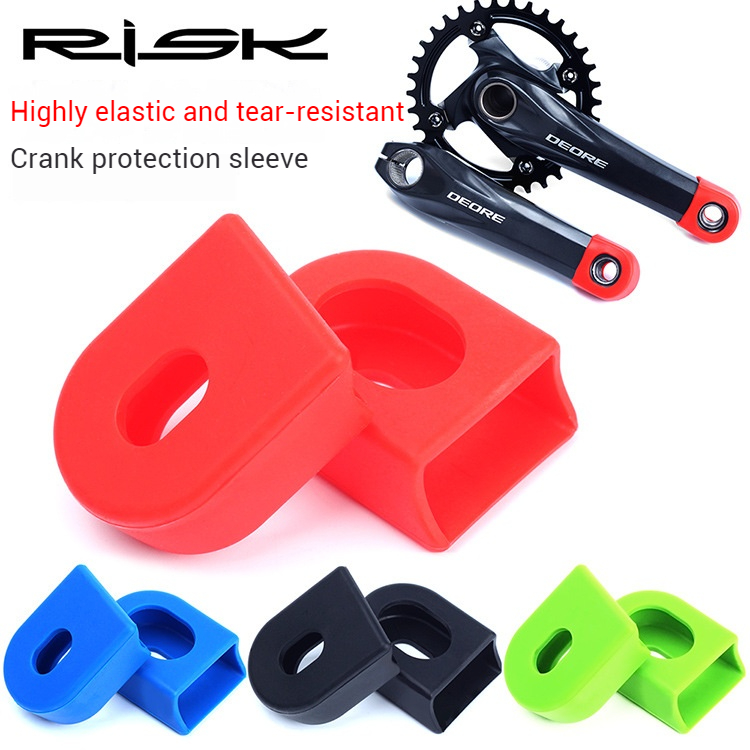 RISK Parts Chainring Crank Protector Mountain/Road Bike Pedal Axle Silicone Protective Cover Anti-scratch Waterproof