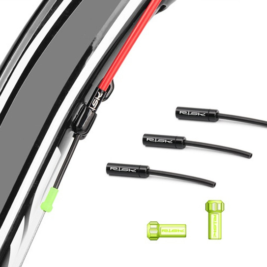 RISK Parts Mountain/Road Bike Aluminum Alloy Oil Injection Needle Cap for Gear and Brake Cable Dustproof and Waterproof End Cap RC306