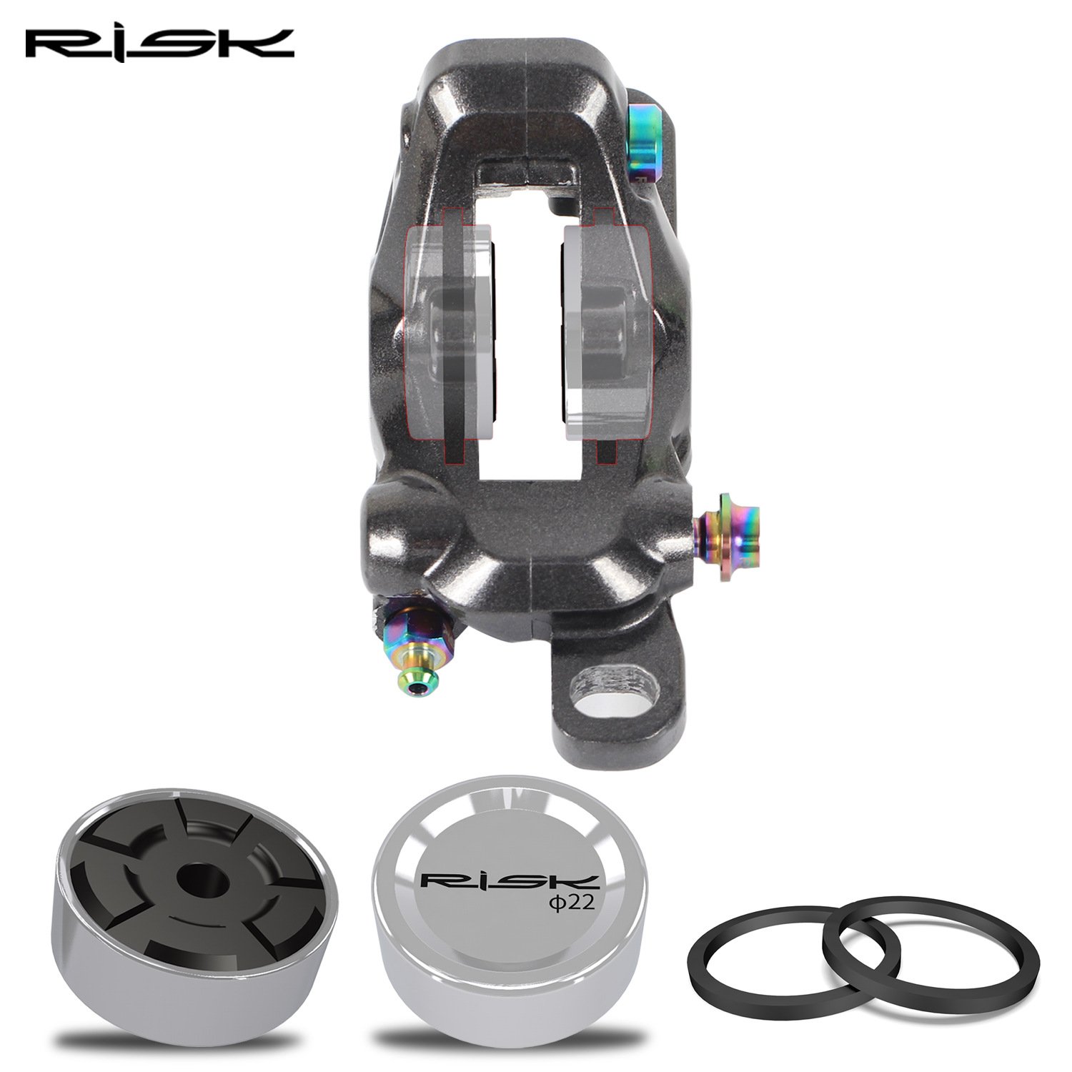 RISK Parts Mountain Bike Disc Brake Caliper Piston Road Bike XT Brake Abalone SLX XTR Oil Disc Seal Repair Kit RT128