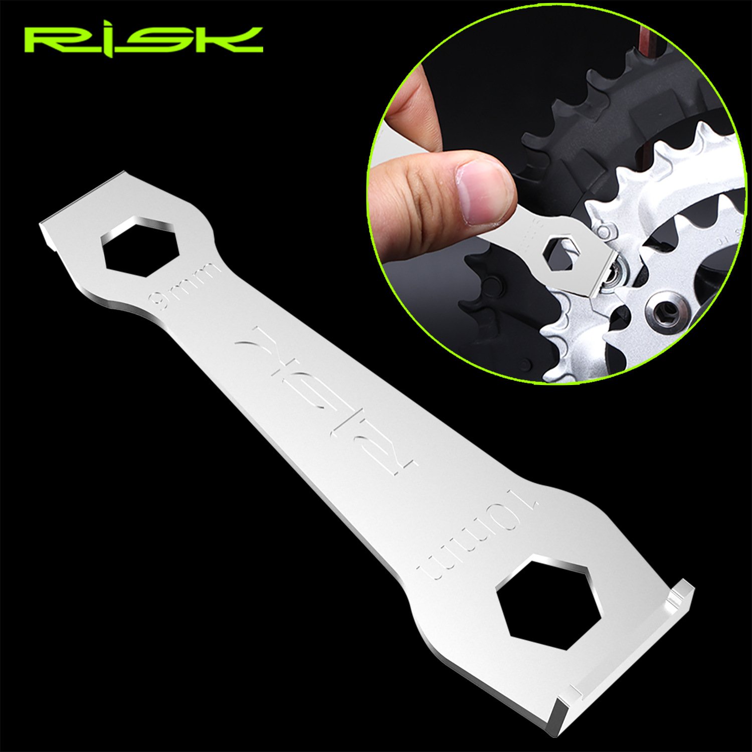 RISK Parts Mountain and Road Bike Crankset Wrench Flathead Screw Tool Chainring Bolt Removal Tool Chainring and Crankset Tool RL202