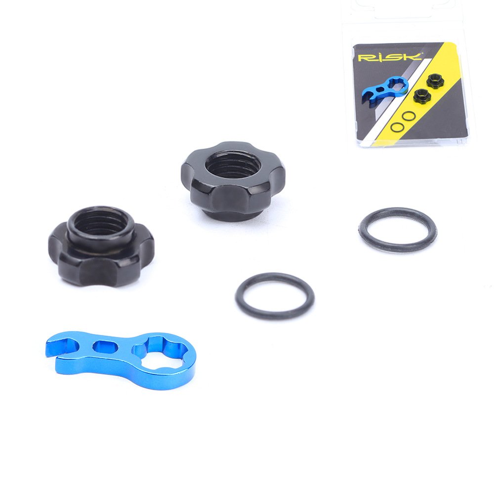 RISK Parts Schrader to Presta Valve American to French Valve Adapter Plug Mountain Bike Valve Converter Tire Valve Core Nut RA109