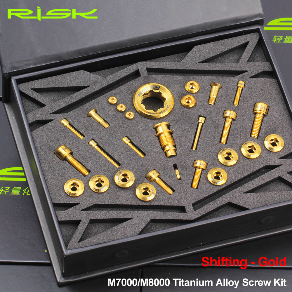 RISK Parts Mountain Bike M7000 Kit XT M8000 Titanium Screw Set Speed SLX Oil Disc Brake RT124-1 RT124-2
