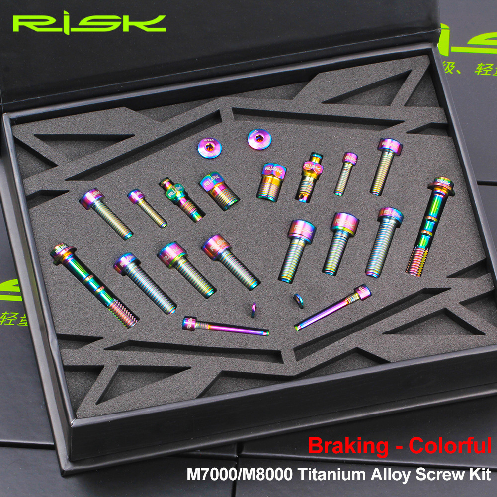 RISK Parts Mountain Bike M7000 Kit XT M8000 Titanium Screw Set Speed SLX Oil Disc Brake RT124-1 RT124-2