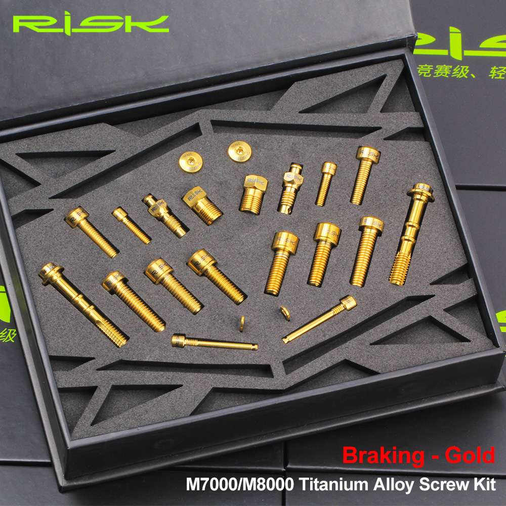 RISK Parts Mountain Bike M7000 Kit XT M8000 Titanium Screw Set Speed SLX Oil Disc Brake RT124-1 RT124-2