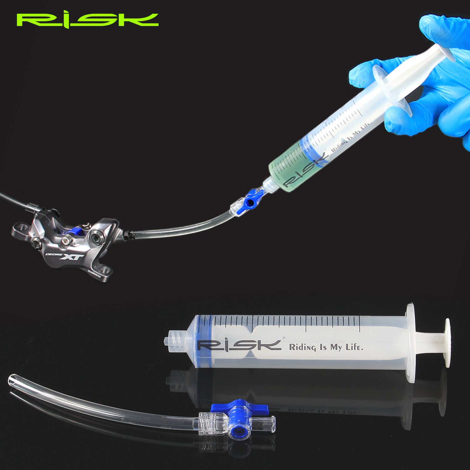 RISK Parts Mountain Bike Oil Change Tool Bicycle Oil Injection Syringe Disc Brake Oil Change Needle Injector Disc Brake Oil Change RL234-1 RL234-2