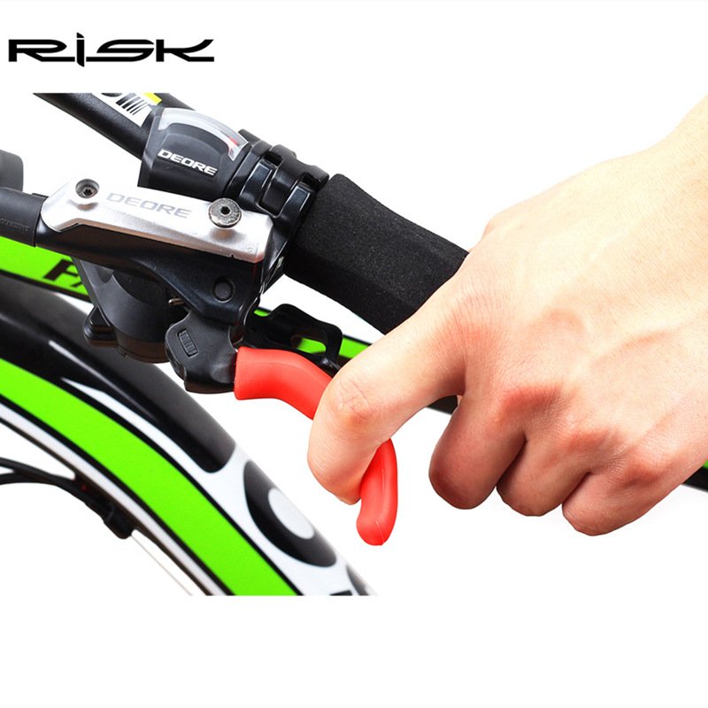 RISK Parts Mountain Bike Fixed Gear Silicone Brake Lever Protective Cover Brake Handlebar Grip Anti-slip Handlebar Cover