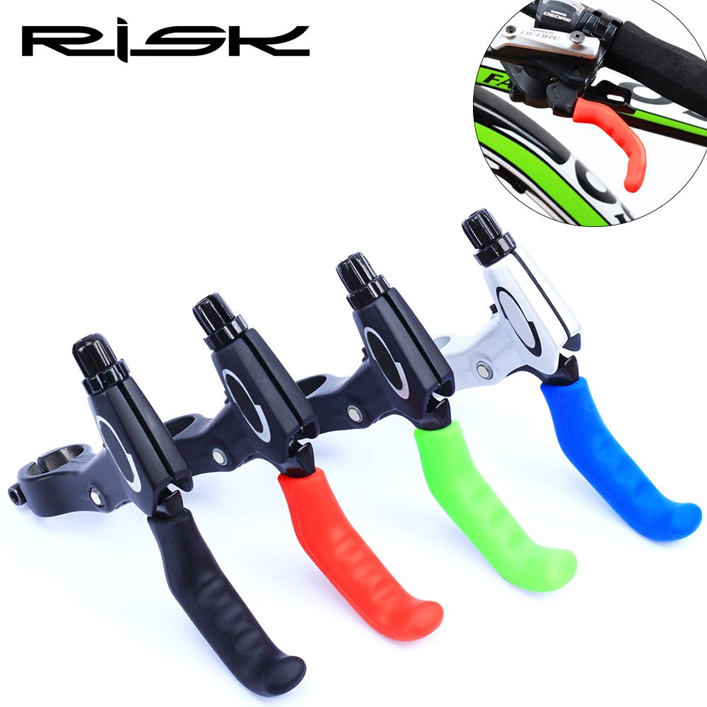 RISK Parts Mountain Bike Fixed Gear Silicone Brake Lever Protective Cover Brake Handlebar Grip Anti-slip Handlebar Cover