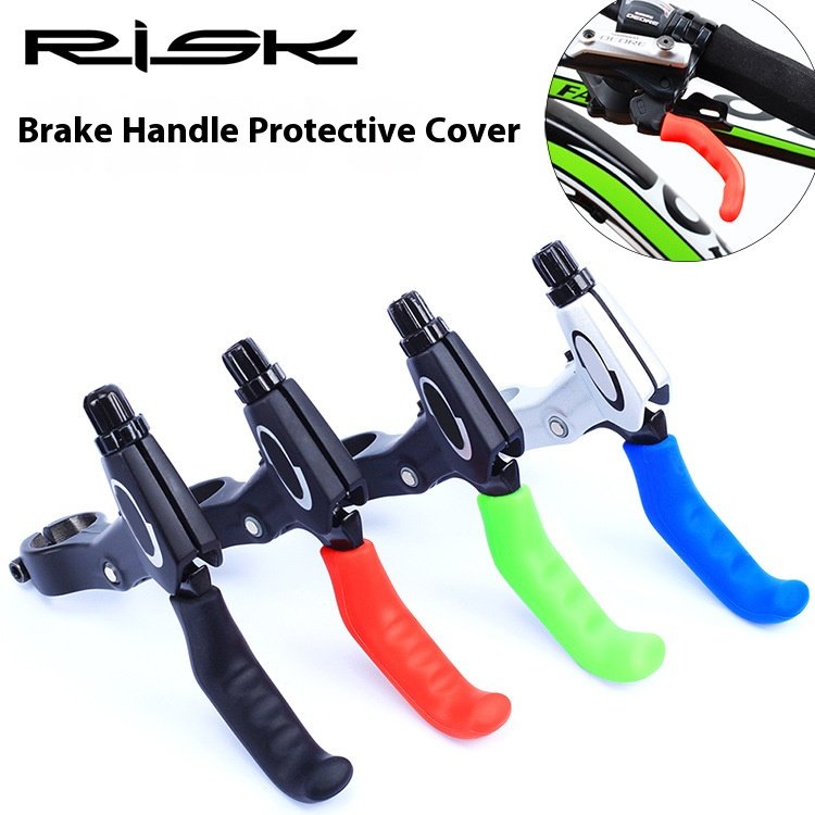 RISK Parts Mountain Bike Fixed Gear Silicone Brake Lever Protective Cover Brake Handlebar Grip Anti-slip Handlebar Cover