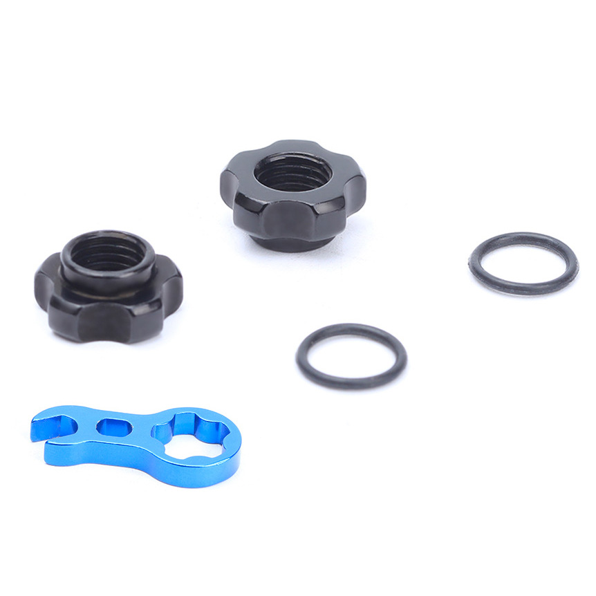 RISK RA109 Bike Rim Valve Adapter Nuts – Schrader to Presta Rim Conversion Kit with O-Rings and Valve Tool