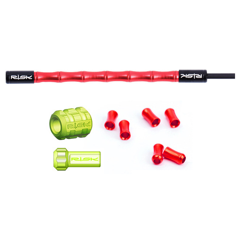 RISK Bicycle Aluminum Alloy Cable Housing Set Bamboo Segment Design for Mountain and Road Bike Shift and Brake Cables RC303