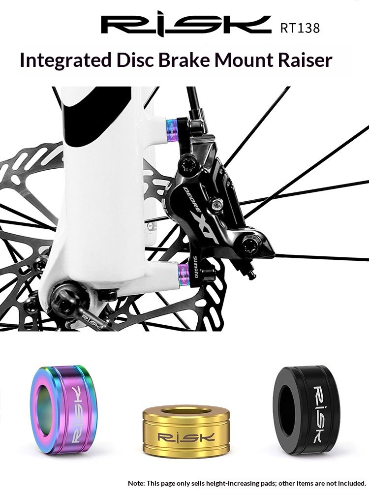 RISK M6 Titanium Alloy Disc Brake Caliper Spacers for MTB Small Wheel Bike XT XTR RT064 RT138