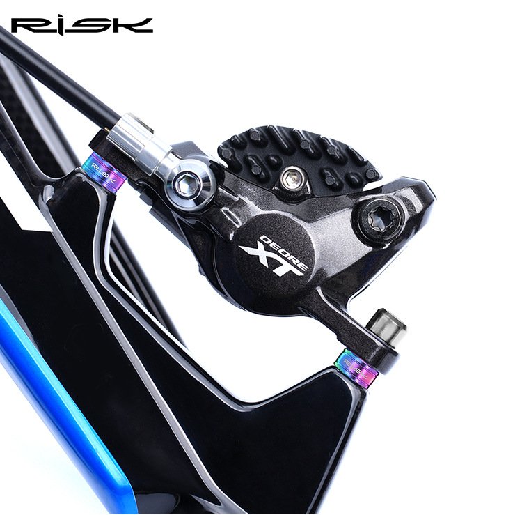 RISK M6 Titanium Alloy Disc Brake Caliper Spacers for MTB Small Wheel Bike XT XTR RT064 RT138