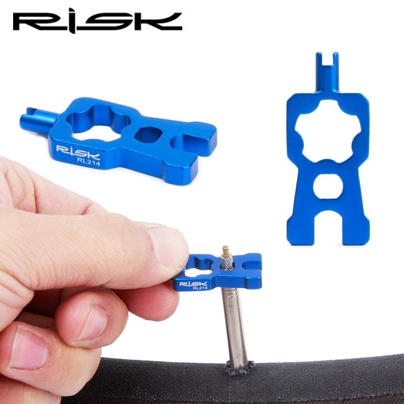 RISK RL301/RL214 Aluminum Bicycle Valve Core Removal Tool for Presta & Schrader Valves