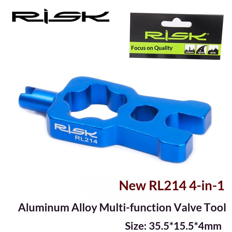 RISK RL301/RL214 Aluminum Bicycle Valve Core Removal Tool for Presta & Schrader Valves