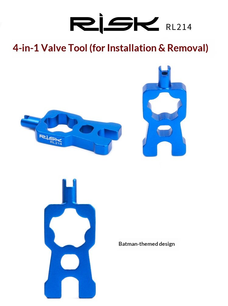 RISK RL301/RL214 Aluminum Bicycle Valve Core Removal Tool for Presta & Schrader Valves