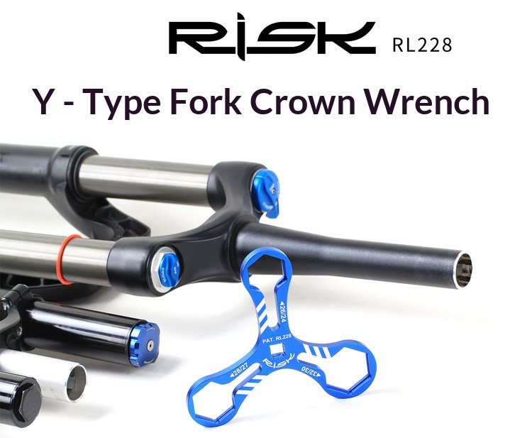 RISK RL228/RT223 Y-Shape Fork Cap Wrench 6-in-1 Suspension Top Cap Tool for MTB Fork Service