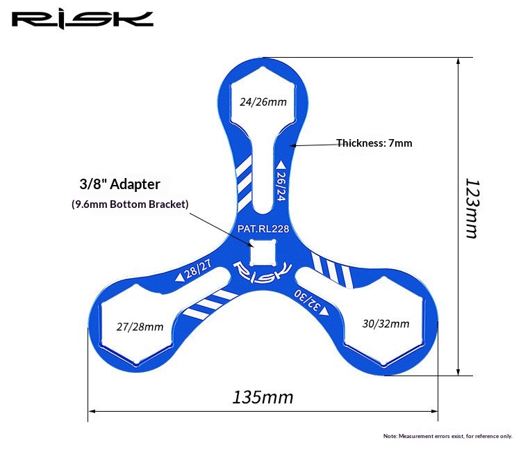 RISK RL228/RT223 Y-Shape Fork Cap Wrench 6-in-1 Suspension Top Cap Tool for MTB Fork Service