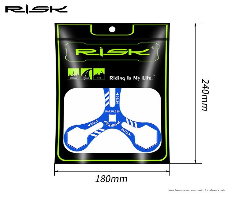 RISK RL228/RT223 Y-Shape Fork Cap Wrench 6-in-1 Suspension Top Cap Tool for MTB Fork Service