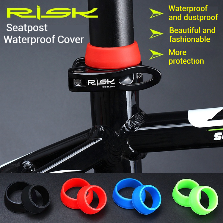 RISK Parts Mountain Road Bike Seatpost Dust Cover Waterproof Seat Tube Protective Silicone Waterproof Ring