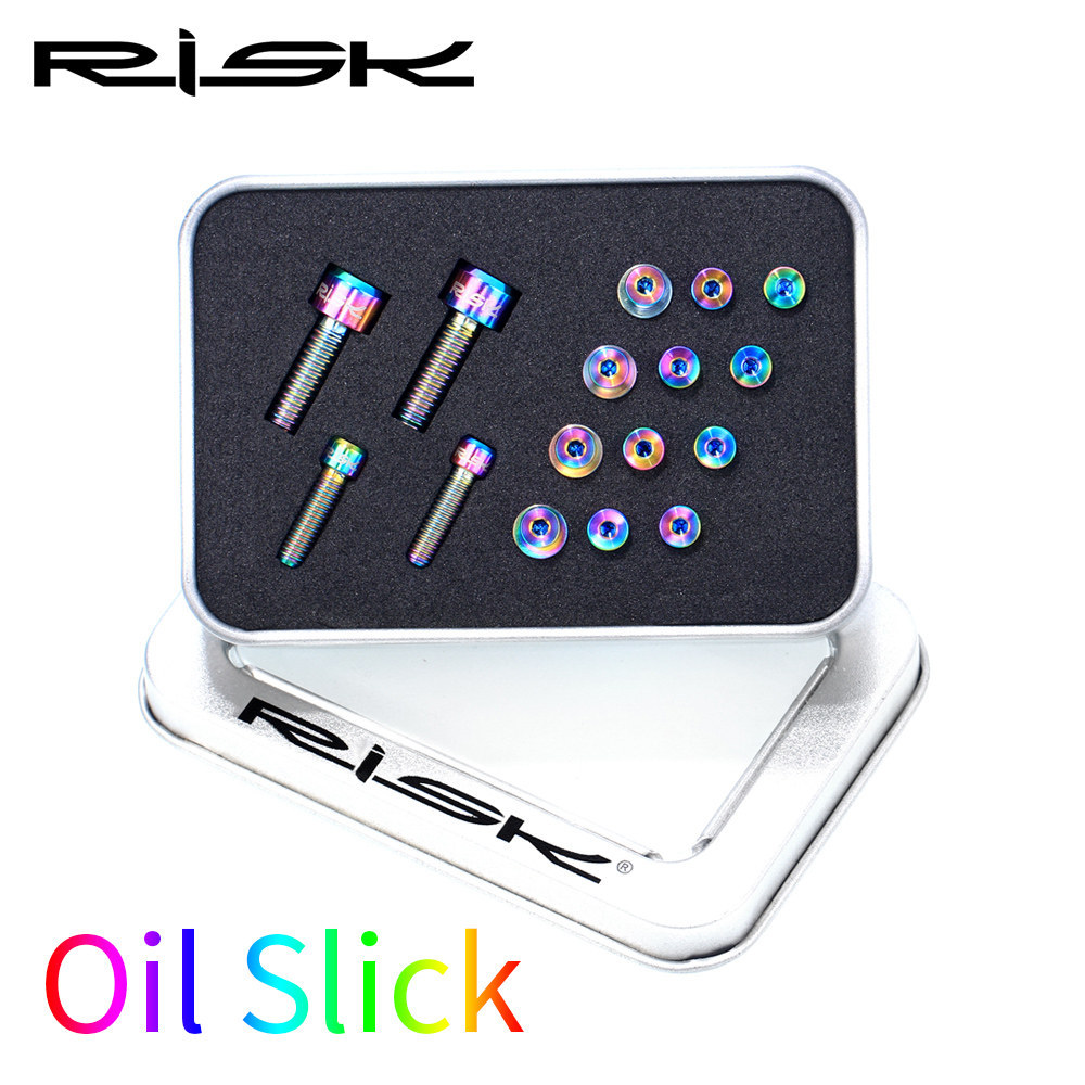 RISK Parts Mountain Bike XT Brake Lever M775 Oil Disc Brake Handle Cylinder Cover Titanium Alloy Screw Kit XT775