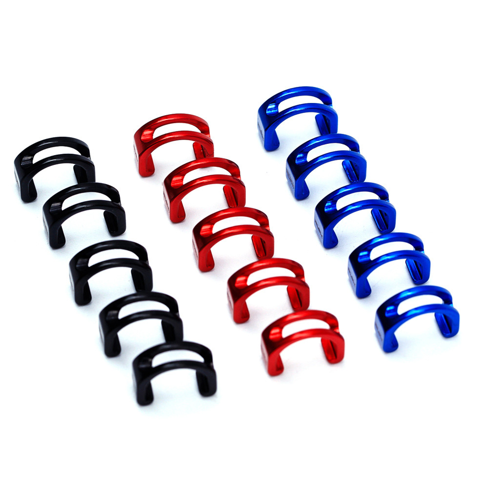 RISK Cable Clips for Oil Tubes Aluminum Alloy Overline Clips U-shaped Fixing Clips for Mountain Bike Derailleur Brakes RA106