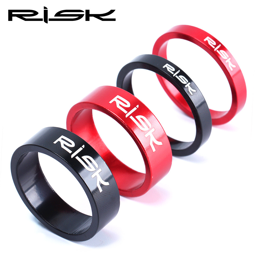 RISK Parts Aluminum Alloy Fork Washer for Mountain and Road Bikes 28.6mm Headset Stem Spacer Shim 5/10mm