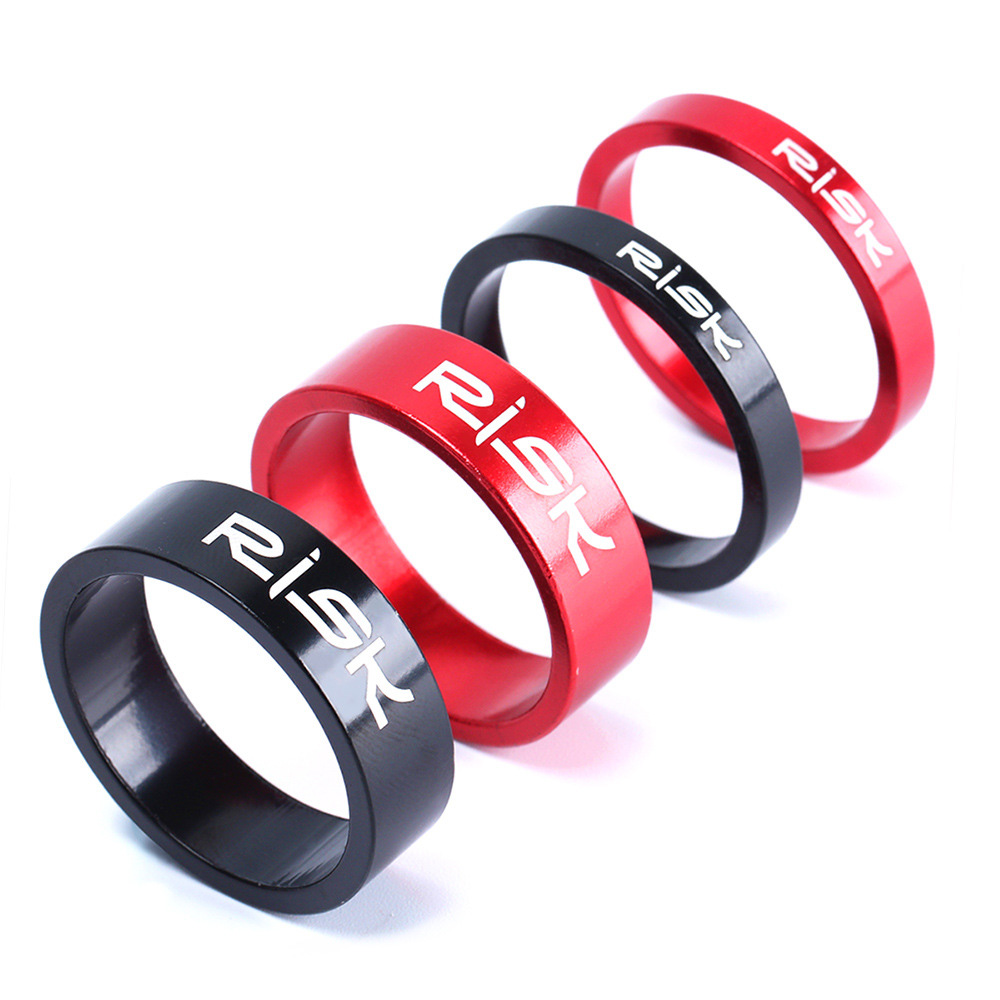 RISK Parts Aluminum Alloy Fork Washer for Mountain and Road Bikes 28.6mm Headset Stem Spacer Shim 5/10mm