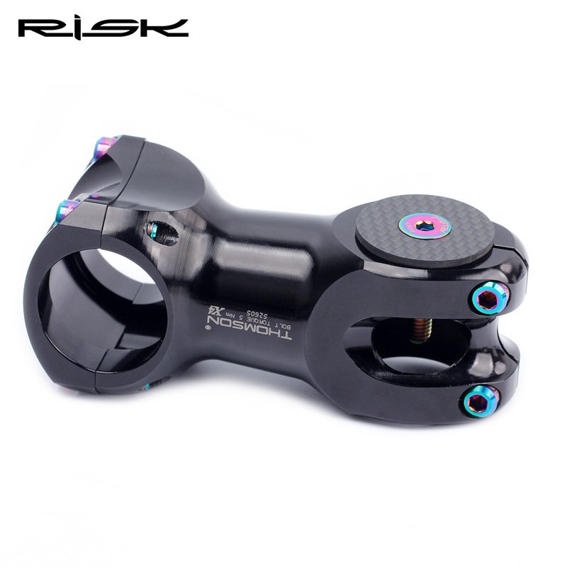 RISK Parts Carbon Fiber Headset Cap for Mountain and Road Bikes Stem Cap for OD2 Forks Titanium Alloy Screws Bolts RA112