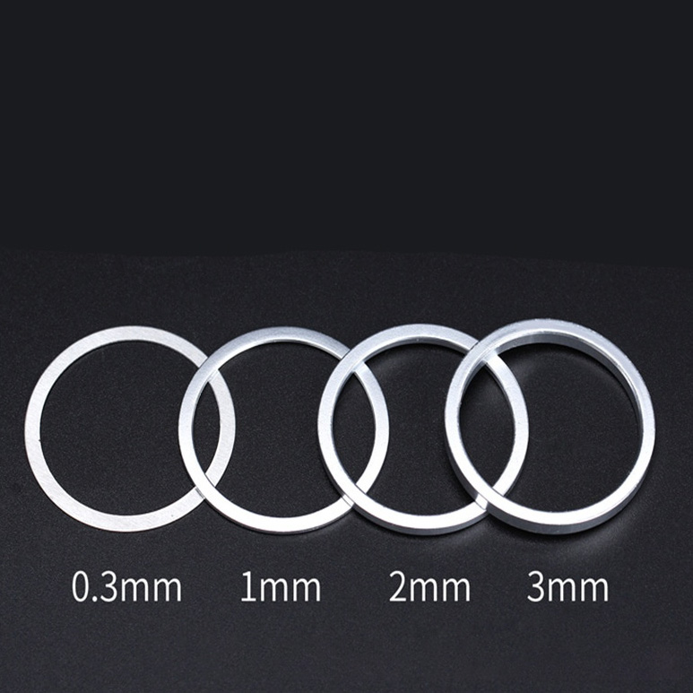 RISK Parts Headset Fork Adjustment Washers Dust-proof Waterproof Cover Gap Head Tube Frame Adjustment Washers 0.3/1/2mm