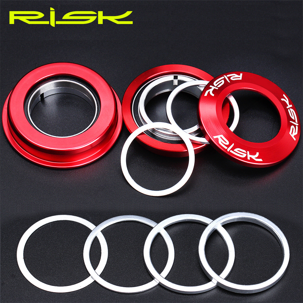 RISK Parts Headset Fork Adjustment Washers Dust-proof Waterproof Cover Gap Head Tube Frame Adjustment Washers 0.3/1/2mm