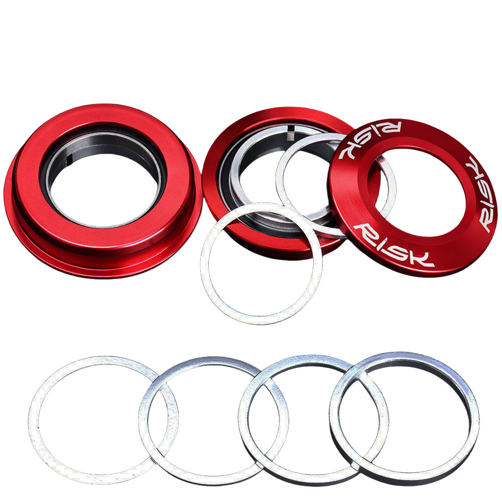 RISK Parts Headset Fork Adjustment Washers Dust-proof Waterproof Cover Gap Head Tube Frame Adjustment Washers 0.3/1/2mm