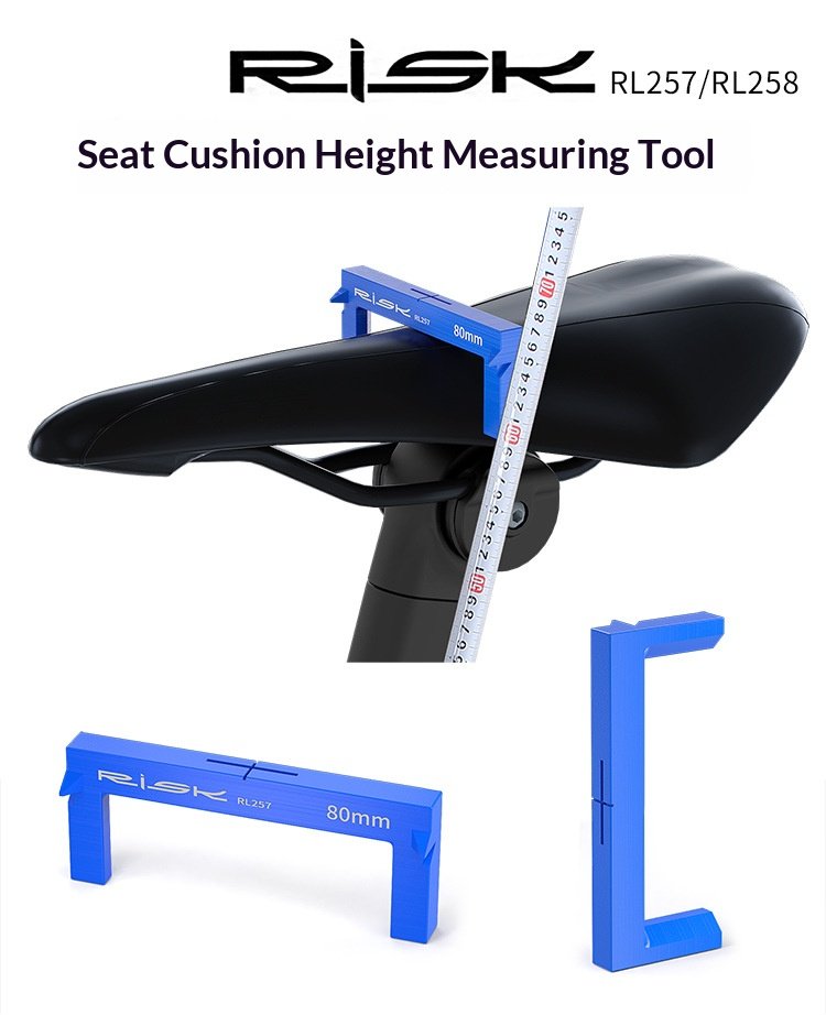 RISK RL257/RL258 Bike Saddle Height Measuring Tools – Seat Height Marker & Bottom Bracket Center Locator for Accurate Bicycle Fit