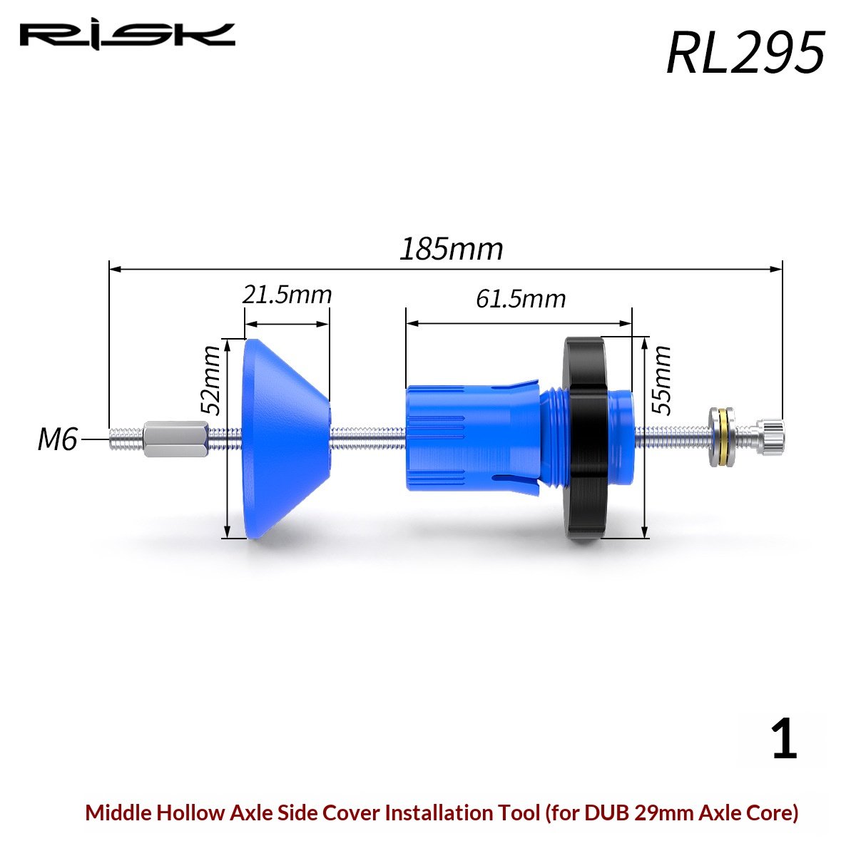 RISK RL293-RL298 Bike Bottom Bracket Dust Cap Removal & Installation Tool Set for 24mm/29mm Spindle BB52 DUB