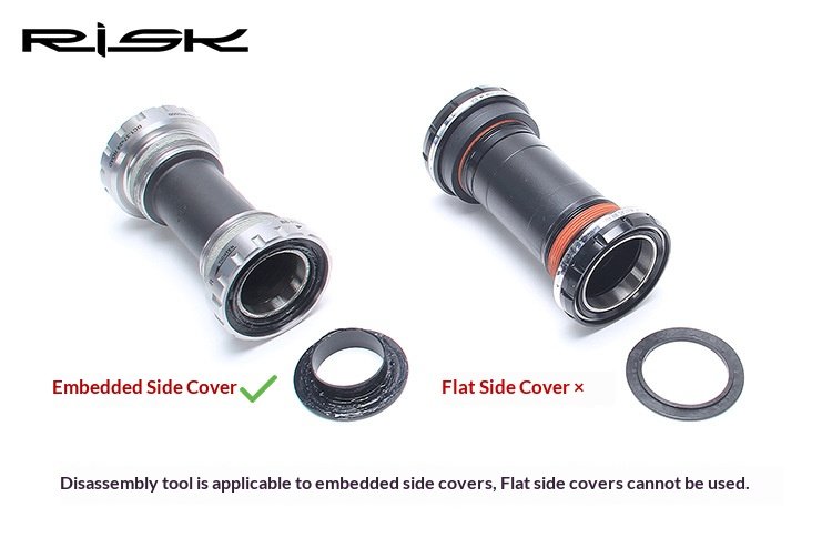 RISK RL293-RL298 Bike Bottom Bracket Dust Cap Removal & Installation Tool Set for 24mm/29mm Spindle BB52 DUB