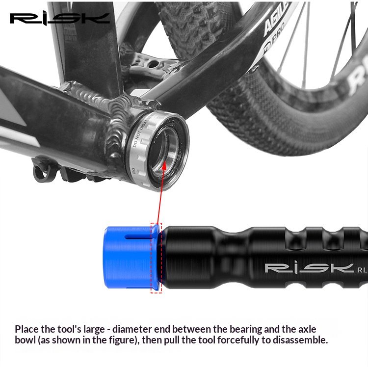 RISK RL293-RL298 Bike Bottom Bracket Dust Cap Removal & Installation Tool Set for 24mm/29mm Spindle BB52 DUB
