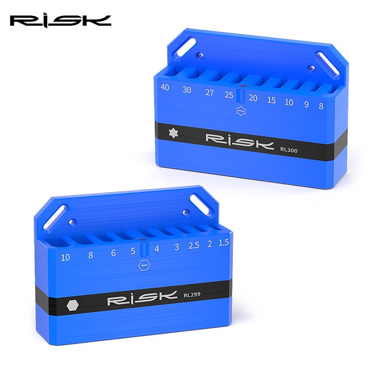 RISK Wall-Mounted Organizer Rack for Long Hex Key & Torx Wrench Sets, Bike Tool Storage Holder, RL299/RL300