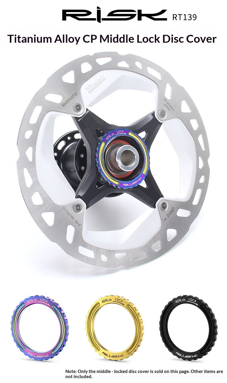 RISK RT139 Titanium Centerlock Disc Brake Rotor Lockring for Campagnolo CP WTO Wheelsets
