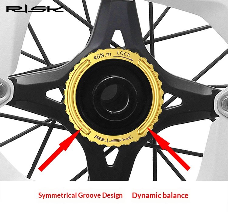 RISK RT139 Titanium Centerlock Disc Brake Rotor Lockring for Campagnolo CP WTO Wheelsets