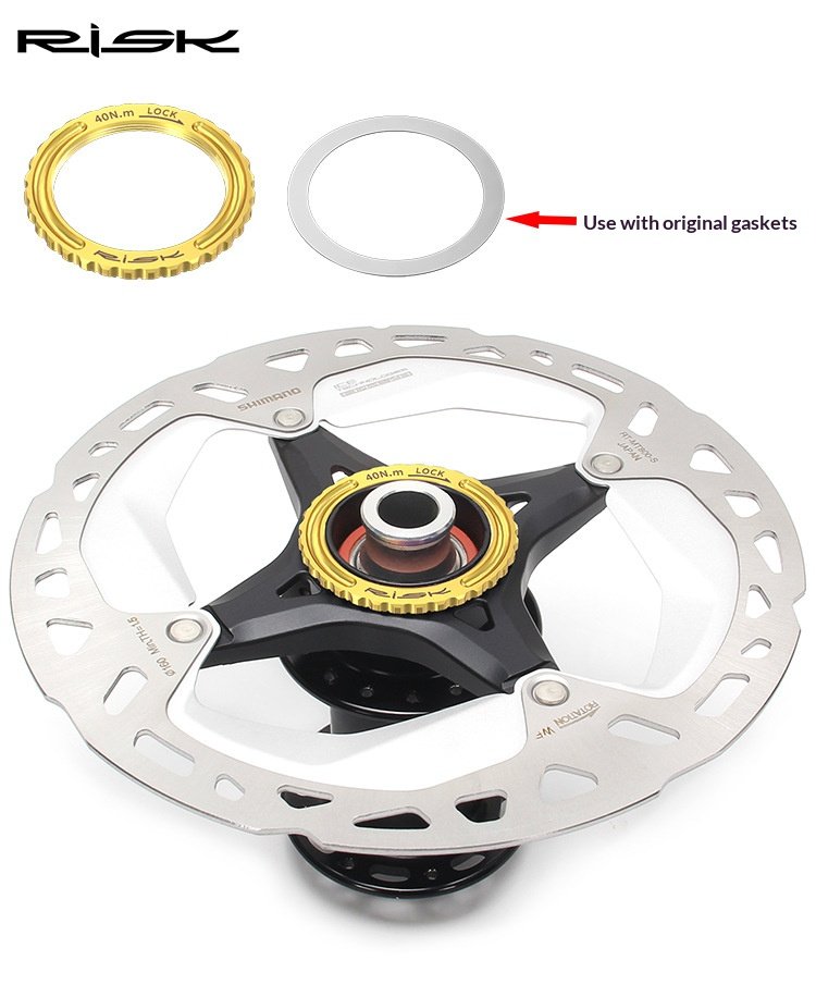 RISK RT139 Titanium Centerlock Disc Brake Rotor Lockring for Campagnolo CP WTO Wheelsets