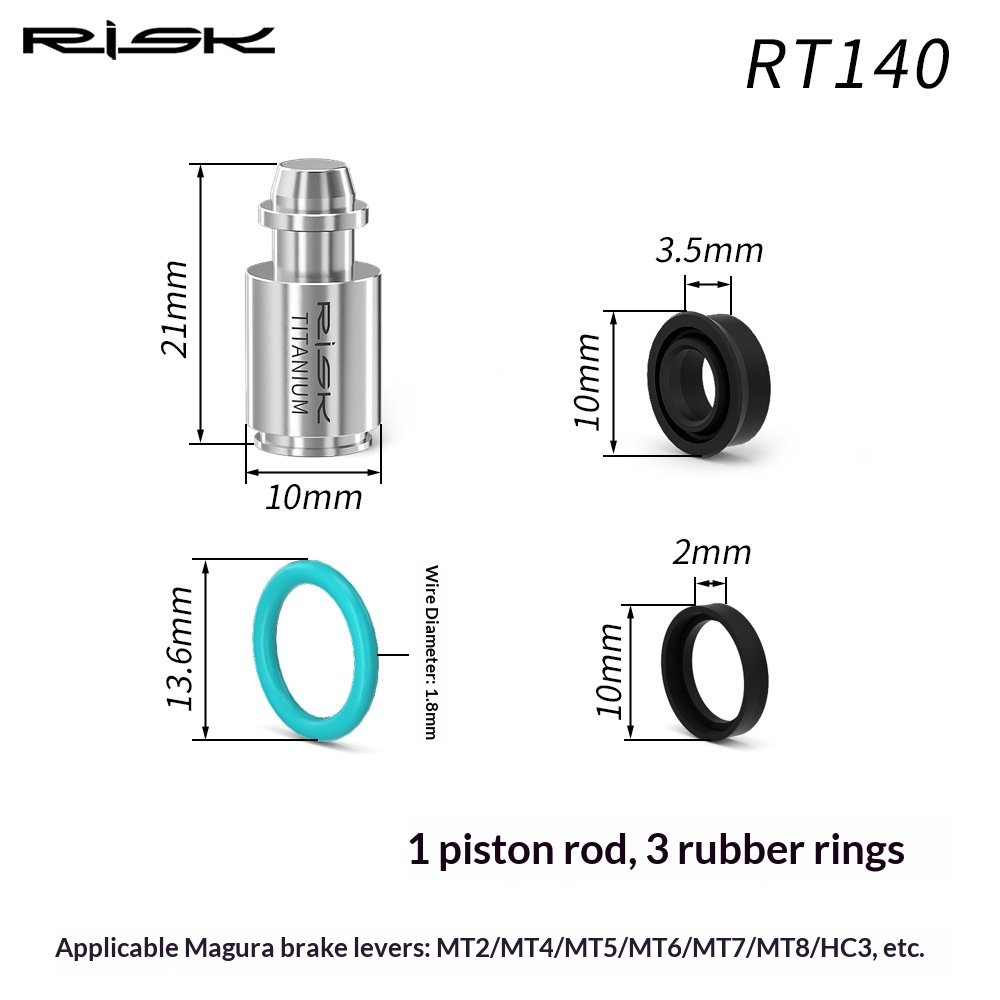 RISK RT140-141 Titanium Brake Lever Piston Repair Kit for Magura MT2 MT4 MT5 MT6 MT7 MT8 HC3 Hydraulic Disc Brakes