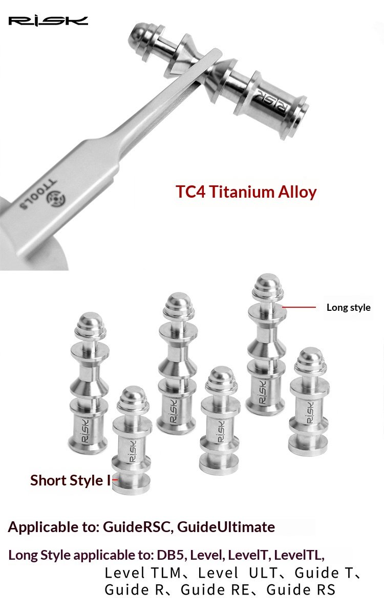 RISK RT123 Titanium Brake Lever Piston & Seal Kit for SRAM Guide R RSC Ultimate Level DB5 Hydraulic Disc Brakes