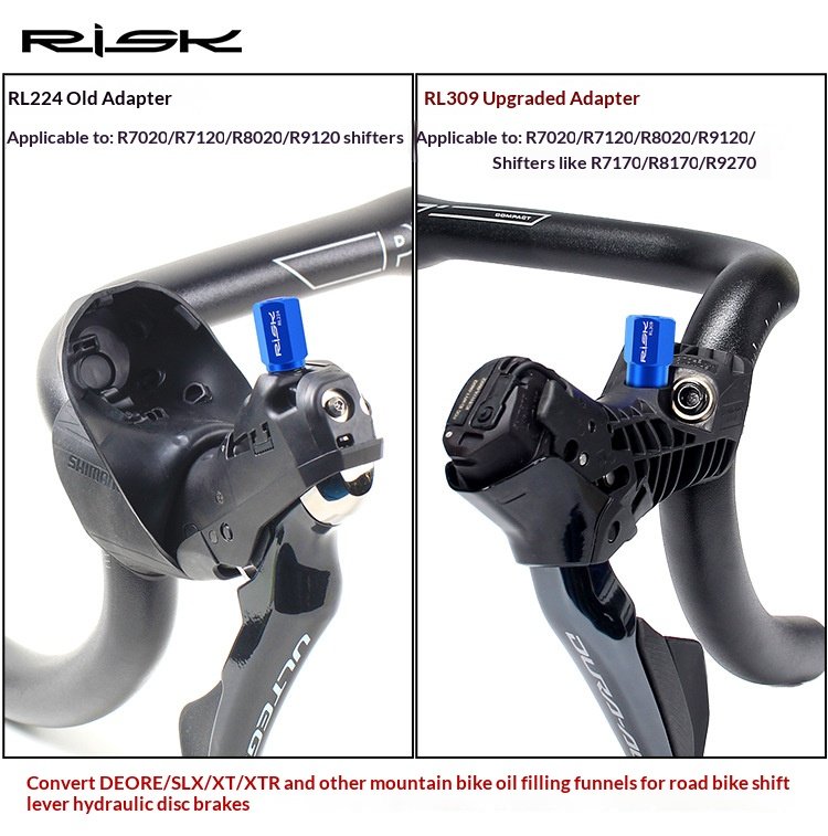 RISK RL309 Hydraulic Brake Bleed Funnel Adapter for Shimano Road STI Shifters R7020 R7120 R8020 R9120 R8170 R9270