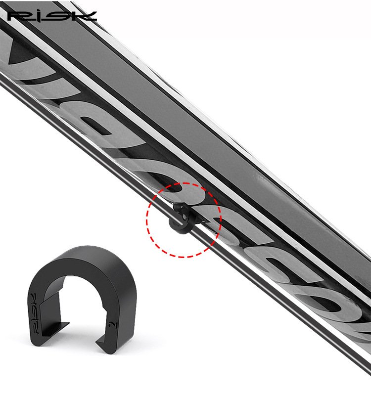 RISK RC106 Plastic C-Clip Cable Hose Guide for Bicycle Brake Shift Housing and Hydraulic Hose